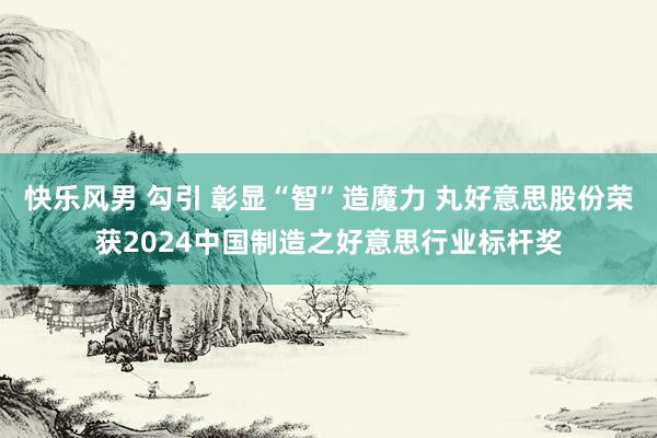 快乐风男 勾引 彰显“智”造魔力 丸好意思股份荣获2024中国制造之好意思行业标杆奖
